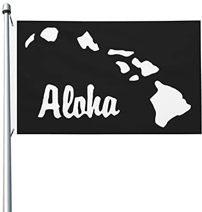 Aloha Hawaii-Flagge, 90 x 152 cm, doppelseitige Flagge, Gartenflagge, Heimdekor-Flaggen
