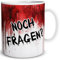 TRIOSK Tasse Blut Rausch mit Spruch Noch Fragen Horror Sprüche Halloween Geschenk gruselig lustig für Arbeit Büro Kollegen Männer Frauen, Keramik 300ml