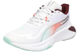 Puma Damen Pwr Hybrid Tr WnsCross Trainer, Puma White Ruby Shimmer Mint Melt Glowing Red, 38.5 EU