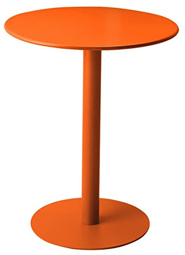 Runder Bartisch aus Eisen im modernen Stil, für Wohnzimmer und Restaurant, Orange, 60 cm Durchmesser