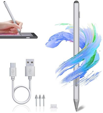 USI 2.0 Stylus Pen for Chromebook Model, 4096 Levels Pressure & Palm Rejection, Rechargeable Stylus Pen for Googel Pixel Tablet, Lenovo chromebook Duet, Amazon Fire Max 11, ASUS/HP/Acer chromebook