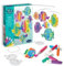 Kit fabrication mobile vitrail poissons - peinture, creation, decoration - jeu loisirs creatifs enfant - set activite manuelle calme avec carte offerte