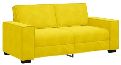 vidaXL 2-Sitzer-Sofa Gelb 140 cm Samt