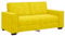vidaXL 2-Sitzer-Sofa Gelb 140 cm Samt