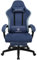 LUCKRACER Gaming Stuhl aus Stoff, Computer Bürostuhl mit Fußstütze, Racing Gamer Stuhl 150kg Belastbarkeit, 90-135° Rückenlehne einstellbar Ergonomischer PC Stuhl, 360° drehbar, Dunkelblau
