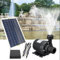 Solar Water Pump 50W, Solar Powered Low Noise Fountain with Panel Abd Voltage Regulator, DIY Water Pump for Pond, Patio, Garden, Fish Tank