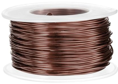 QUARKZMAN 18 Gauge Basteldraht Aluminiumdraht 1,0mm x 30m (D x L) Flexibler Biegsamer Aludraht Metall Schmuckdraht Blumendraht für Schmuckherstellung Modellieren Basteln DIY, Bronze