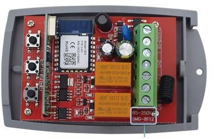 EDEDE Schiebetorantrieb, Tuya Auto Tor Steuerung Öffner Öffnung Tür Garage 433 Tor Externe Empfänger 12v 24v 220v Drahtlose Portal Control Module(AC 85-250V WiFi)