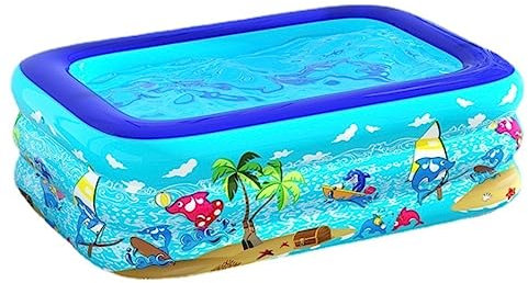 OUYUE Planschbecken Schwimmbad Wimming Pool Home Oberirdisches Aufblasbares Schwimmbad Mit Deckel Für Erwachsene, Großes, Dickes Geschenk-Schwimmbecken Planschbecken für Gärten(150 * 105 * 50cm)