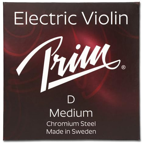 Prim Violin String, D-String Medium Single String for Classical and Electric Violins, Steel Core Aluminum-Stainless Steel Winding, 0.028/0.72 mm