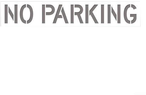 No Parking Schild Schablone, 30.5 cm Große Silikon Wiederverwendbare Schablone Schablone für Asphalt Beton Gehweg Markierung, 40 x 226 cm