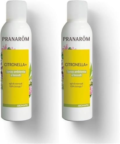 PRANARÔM - Aromapic Spray Anti-Zanzare Ambiente e Tessuti Naturale - Repellente con Oli Essenziali HECT - Protezione contro gli Insetti -150 ml (Confezione da 2)