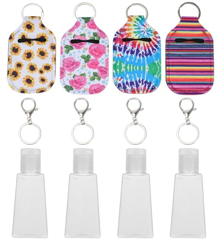 Homoyoyo Porte-bouteille en Néoprène 30ml Mousqueton Homard, Housse Trapezoïdale ou Savonnette Liquide, pour Accrocher Porte-clés Couleur Aléatoire