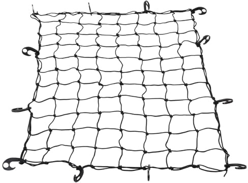 CHILDWEET Filet de Rangement Noir 120x90cm pour Coffre de Voiture Protège et Sécurise Vos Bagages en Caoutchouc Crochets Robustes pour Pickups et Remorques