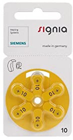 Hörgerätebatterien Siemens S 10 1 Päckchen (6 Batterien)
