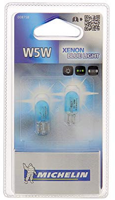 Michelin 008758 Blue Light, 2 Glühlampe, W5W, 12 V