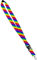 Print Lanyard - Satin Keychain Necklace with Side Release Buckle and Snap, ID Badge Holder - 3/4 inch, Rainbow Stripe