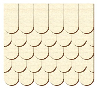 Sperrholz Schindeln - halbrund - Biberschwanz - Größen- und Mengenauswahl, Schindelgröße:100mm x 50mm, Pack mit:100 Stück