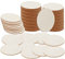 Belle Vous 100er Pack Holzscheiben 10cm - 100er Set Holzscheibe Untersetzer Holz - 100x Holzplatte Rund - 100 Holzscheiben Zum Basteln Kleine Holzscheiben unbehandelt