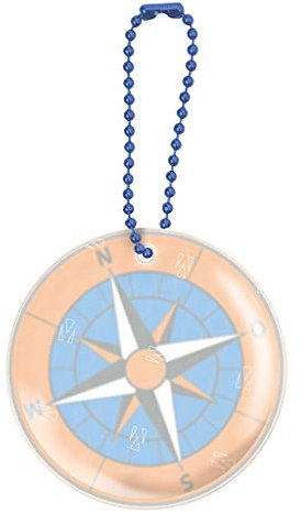 Glimmis 37894 Reflektor Kompass | Beidseitig reflektierender Sicherheitsanhänger ,