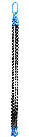 AB Tools-US Pro - Cadena de elevación de 4 patas con gancho de sujeción de 2 m, 8 mm, cadena WLL de 4,26 toneladas