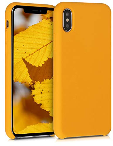 kwmobile Housse Compatible avec Apple iPhone X Coque - Housse de téléphone Protection Souple en TPU Silicone - Jaune Safran
