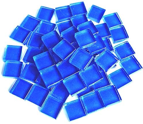FireAngels Bastelmaterial Mosaikfliese, Mikroglas, winzige Mini-Mosaikfliese, DIY, Hobbys, Kinder, handgefertigt, kristallfrei, Steinhandwerksmaterial, Kreativität, 300 g (tiefblau)