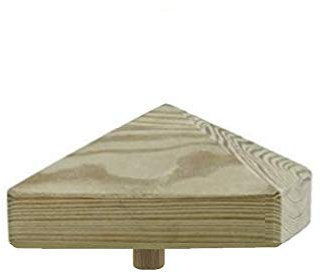 h2i Pfostenkappe | Holz imprägniert | 80 x 80 mm | 1 Stück | Eckige Abdeckkappe für Garten Holzpfosten Pfostenträger & Zaunpfosten in Pyramidenform | Wetterschutz für Holz-Balken & Pfosten