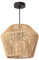 Paco Home Suspension Rotin Table À Manger Lampe Suspendue Salle À Manger Lampe E27 Papier Boho, Couleur:Nature (Ø33cm), Type de luminaire___Couleur:Lampe à suspension - Noir
