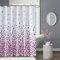 Trimming Shop Shower Curtain Polyester Fabric Bathroom Curtain Mould & Mildew Resistant With 12 Curtain Hook Waterproof Bath Curtain 180 x 200cm Long Shower Curtain Liner Washable, Mosaic Black