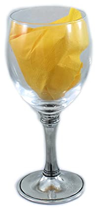 CAVAGNINI Personalisiertes Wasserglas aus Glas und reinem Zinn (großes Kelch, 33 cl)