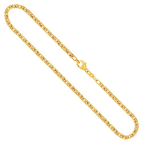 EDELIND Königskette Gold - Echtgold 333 | Kette 2.8 mm mit Stempel | Halskette aus Deutschland | Herren Goldkette mit Karabinerverschluss, Länge 40 cm, Gewicht ca. 20.4 g.