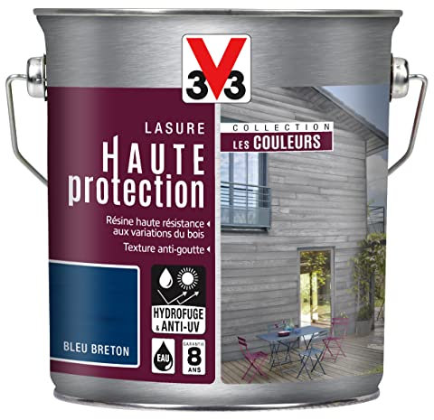V33 Lasure haute protection, Les couleurs, Bleu breton 2,5L