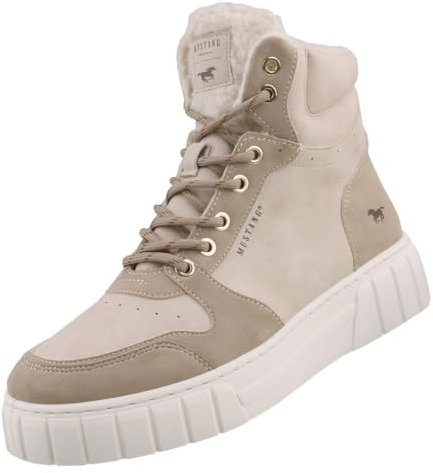 MUSTANG Sneaker Femme 1446-602, Pointure:37 EU, La Couleur:Beige