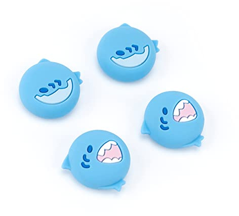 DLseego Kawaii Thumb Grips Caps Kompatibel mit Switch/Switch Lite, 4 STÜCKE Soft Silikon Analog Thumbstick für Switch OLED Console & Joy-Con Controller，Blau