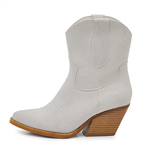 IF Fashion Scarpe da Donna Stivali Stivaletti Cowboy Western Camperos Texani Etnici 80-9 beige scamosciato N.39