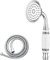 Maynosi Doccia a mano classica da bagno, doccia a mano tradizionale in stile telefono, soffione retrò in ceramica, doccia a pioggia vittoriana con tubo flessibile da 1.5M, Cromo-B