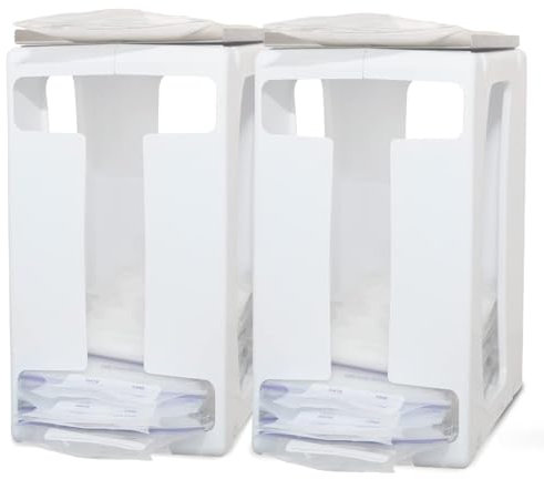 Nurse & Nourish 2 Pack Breast Milk Storage Tower - Convenient Storage for Milk Freezer Bags - Efficiently Store Milk in Freezer Organizer Tower - Breast Milk Storing Containers for Up to 120oz Milk