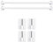 BANJILI - Adjustable Plastic Curtain Rod, Extendable Curtain Rod for Windows, Cabinet Bars, Tension Rod, Adhesive Curtain Pole Hooks (6 Pcs-60-110 cm) (30-50.5CM(2PCS))