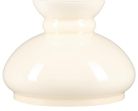 Lampenglas Petroleumglas Ersatzglas Leuchtenglas Ø 141mm glanz Lampenschirm Opalglas Beige