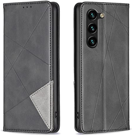 Posanter Coque pour Samsung Galaxy S23 Plus, Housse Portefeuille en Cuir Etui de Protection avec Slim TPU Silicone Bumper Antichoc Magnétique Flip Case, Porte Cartes avec Fonction Support Cover (Noir)