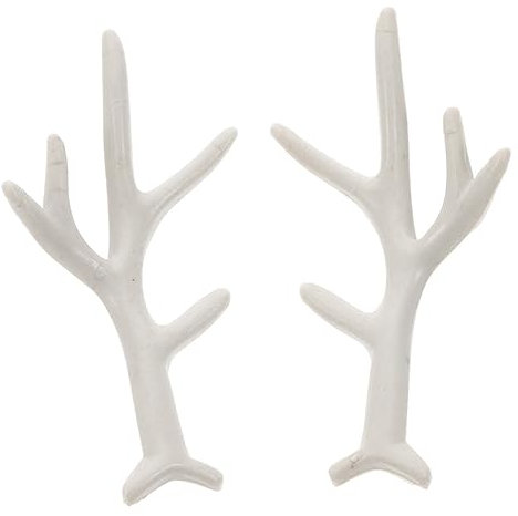 Toyvian 1 Paar Mini-hirschgeweih Zum Basteln Geweih-haarspangen Hirschhörner Aus Kunststoff Diy Hirschhorn Geweih Haarschmuck Hirschgeweihe Weihnachten Plastik Weiß Kleines Geweih