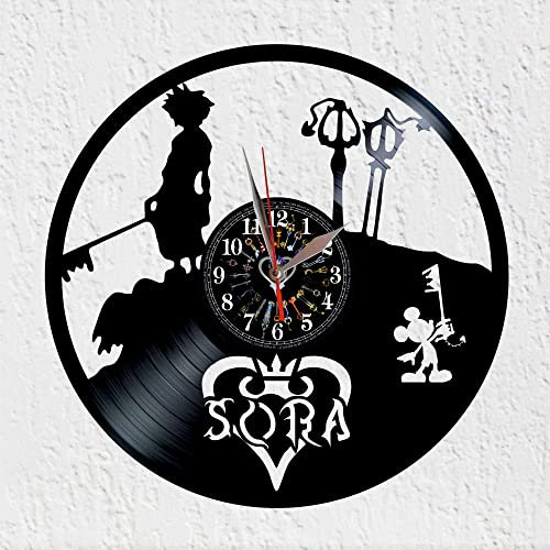 VINY WOODY Wanduhr aus Vinyl-Schallplatte, Sora Heroes de Fantasia