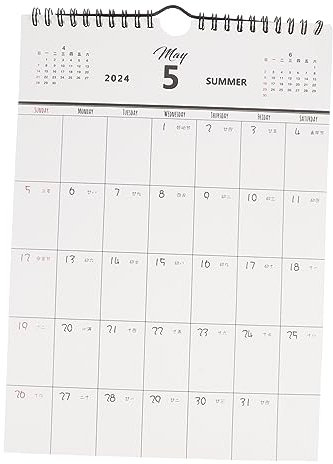 WOFASHPURET Spiralgebundener Wandkalender Mit Monatsübersicht Und Stabiler Aufhängung Praktische Planer Für Büro Und Zuhause Robuster Hängekalender Mit Großer Schreibfläche Und Countdown-funkt