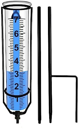 Knadgbft Pluviomètre d'extérieur résistant au gel - Pluviomètre de jardin avec piquet