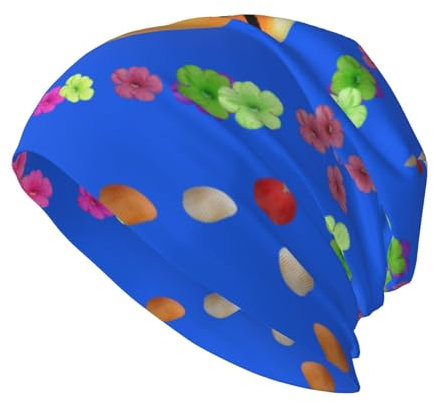 Smiley Mütze mit gelber Birne, unisex, elastisch, ohne Krempe, für Aktivitäten im Innen- und Außenbereich, Skifahren, Bergsteigen, Reisen, Schwarz , One size