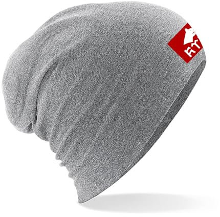 Beanie Mütze mit Göktürk Flagge Türk Fahne Bozkurt Ayyildiz Türkiye für Herren Damen und Kinder (DE/NL/SE/PL, Alphanumerisch, Einheitsgröße, Grau)