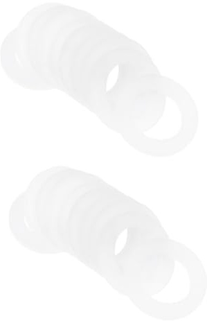 Gatuida 20stücke Titel Silikon Dichtungen Für Waschmaschinen Hochwertige Gummidichtungen Für Wasseranschlüsse Einsetzbar Für Waschmaschinen Badezimmer Und Mehr Weiß