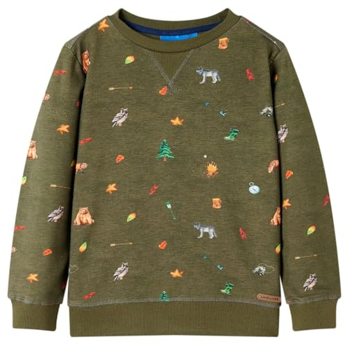 Kinder Sweatshirt Langarmshirt Pullover Pulli Kinderpullover Shirt Khaki