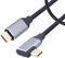 RIIEYOCA 90 Grados 100W USB C Macho a USB C Macho 3.1Gen2, 100W de carga rápida y 10Gbps de transferencia de datos y 4K HD Proyección, Nylon trenzado Cable(0.5M)